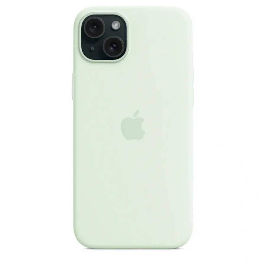Чохол Apple iPhone 15 Plus Silicone Case with MagSafe - Soft Mint (MWNG3)