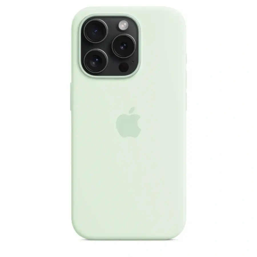 Чохол Apple iPhone 15 Pro Silicone Case with MagSafe - Soft Mint (MWNL3)