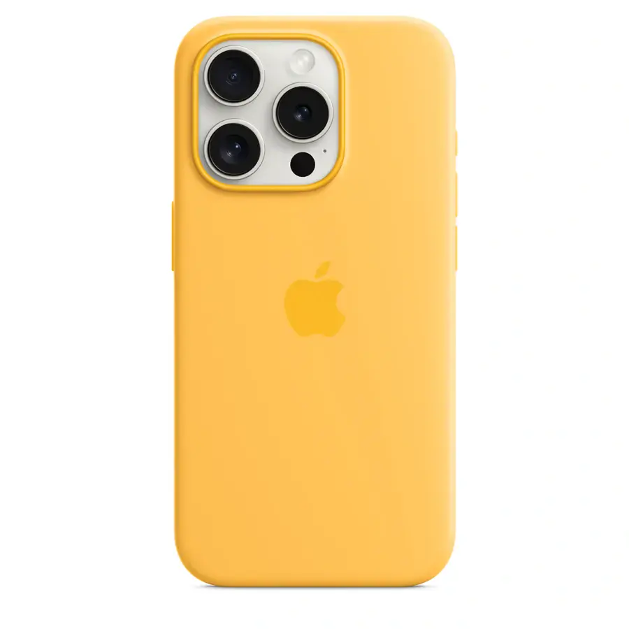Чохол Apple iPhone 15 Pro Silicone Case with MagSafe - Sunshine (MWNK3)