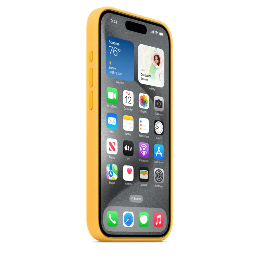 Чохол Apple iPhone 15 Pro Silicone Case with MagSafe - Sunshine (MWNK3)