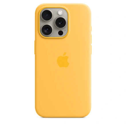 Чехол Apple iPhone 15 Pro Silicone Case with MagSafe - Sunshine (MWNK3)