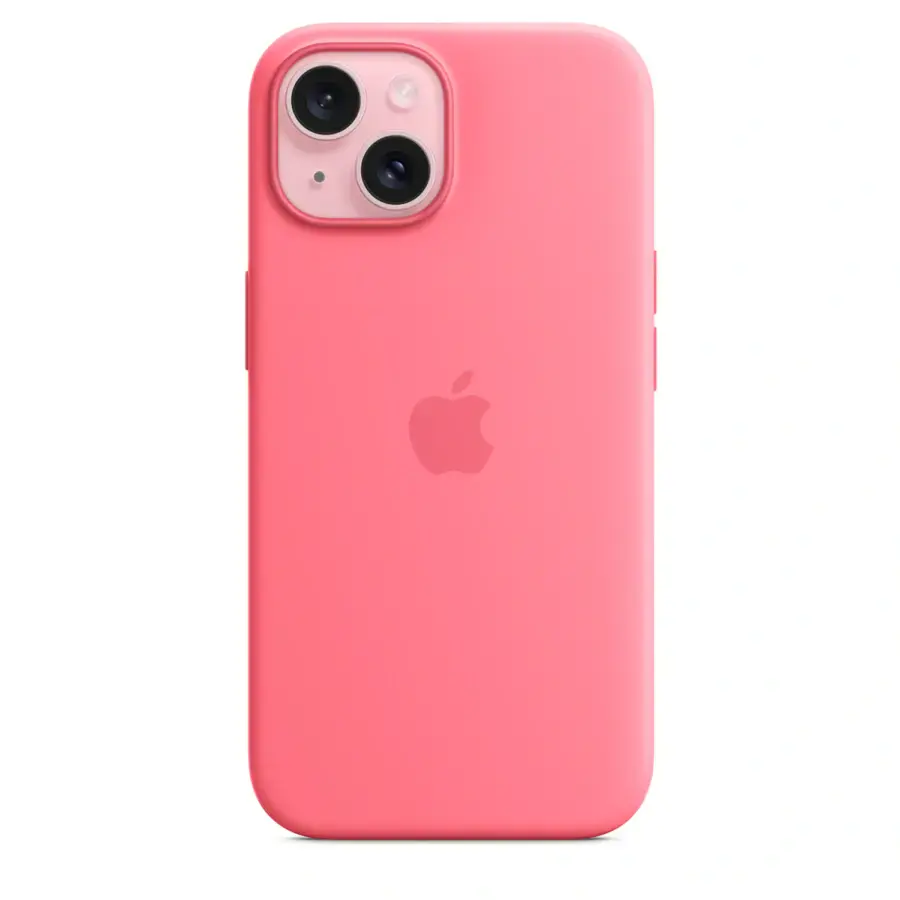 Чехол Apple iPhone 15 Silicone Case with MagSafe Lux Copy - Pink