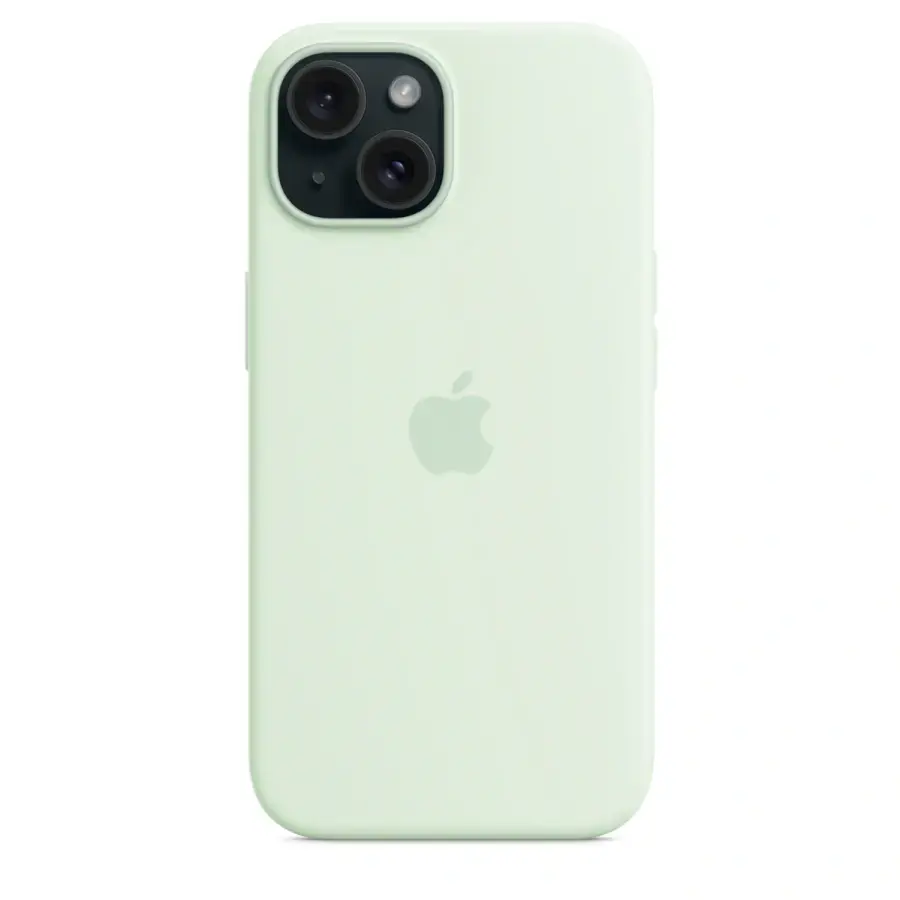 Чехол Apple iPhone 15 Silicone Case with MagSafe - Soft Mint (MWNC3)