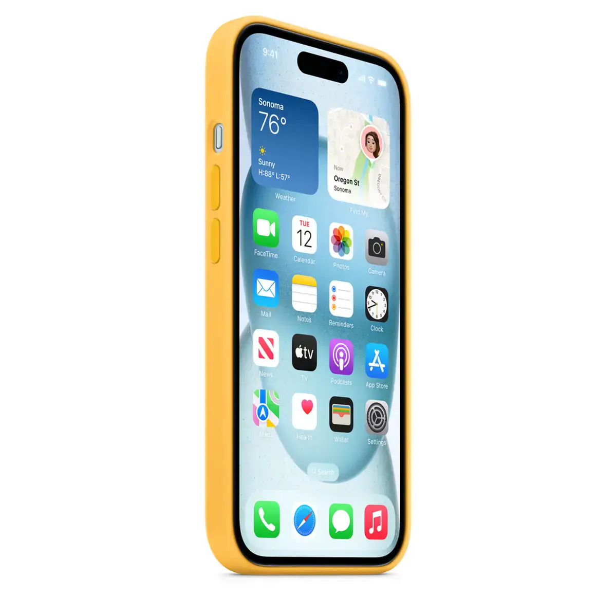 Чехол Apple iPhone 15 Silicone Case with MagSafe - Sunshine (MWNA3)