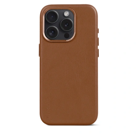 Чохол DECODED Leather Back Cover for iPhone 15 Pro - Tan (D24IPO15PBC1TN)