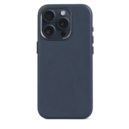 Чехол DECODED Leather Back Cover for iPhone 15 Pro - True Navy (D24IPO15PBC1NY)