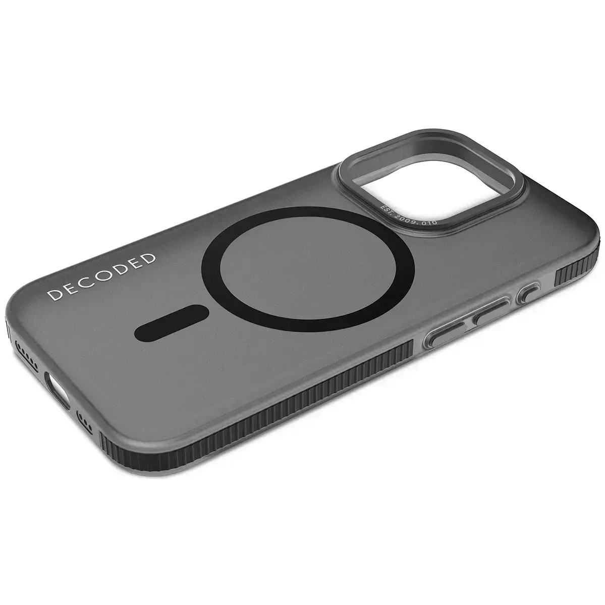 Чехол DECODED Recycled Plastic Grip Case for iPhone 15 Pro - Transparant Black (D24IPO15PBCT2FK)