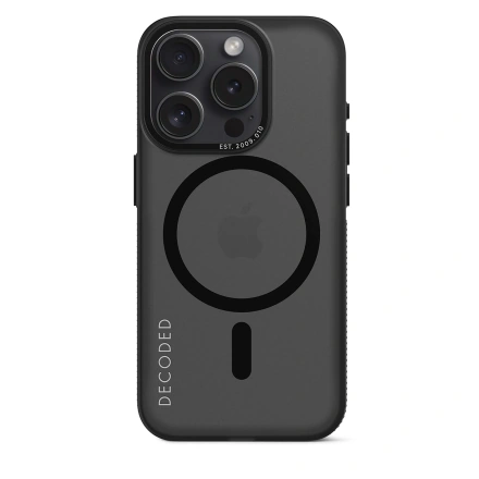 Чохол DECODED Recycled Plastic Grip Case for iPhone 15 Pro - Transparant Black (D24IPO15PBCT2FK)