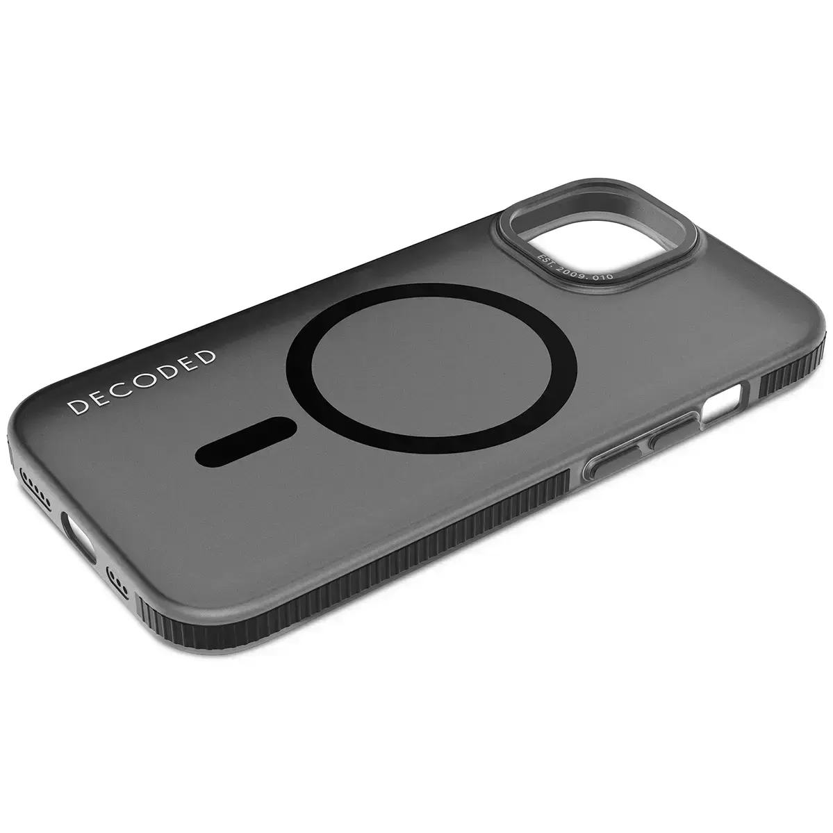 Чохол DECODED Recycled Plastic Grip Case for iPhone 15 - Transparant Black (D24IPO15BCT2FK)