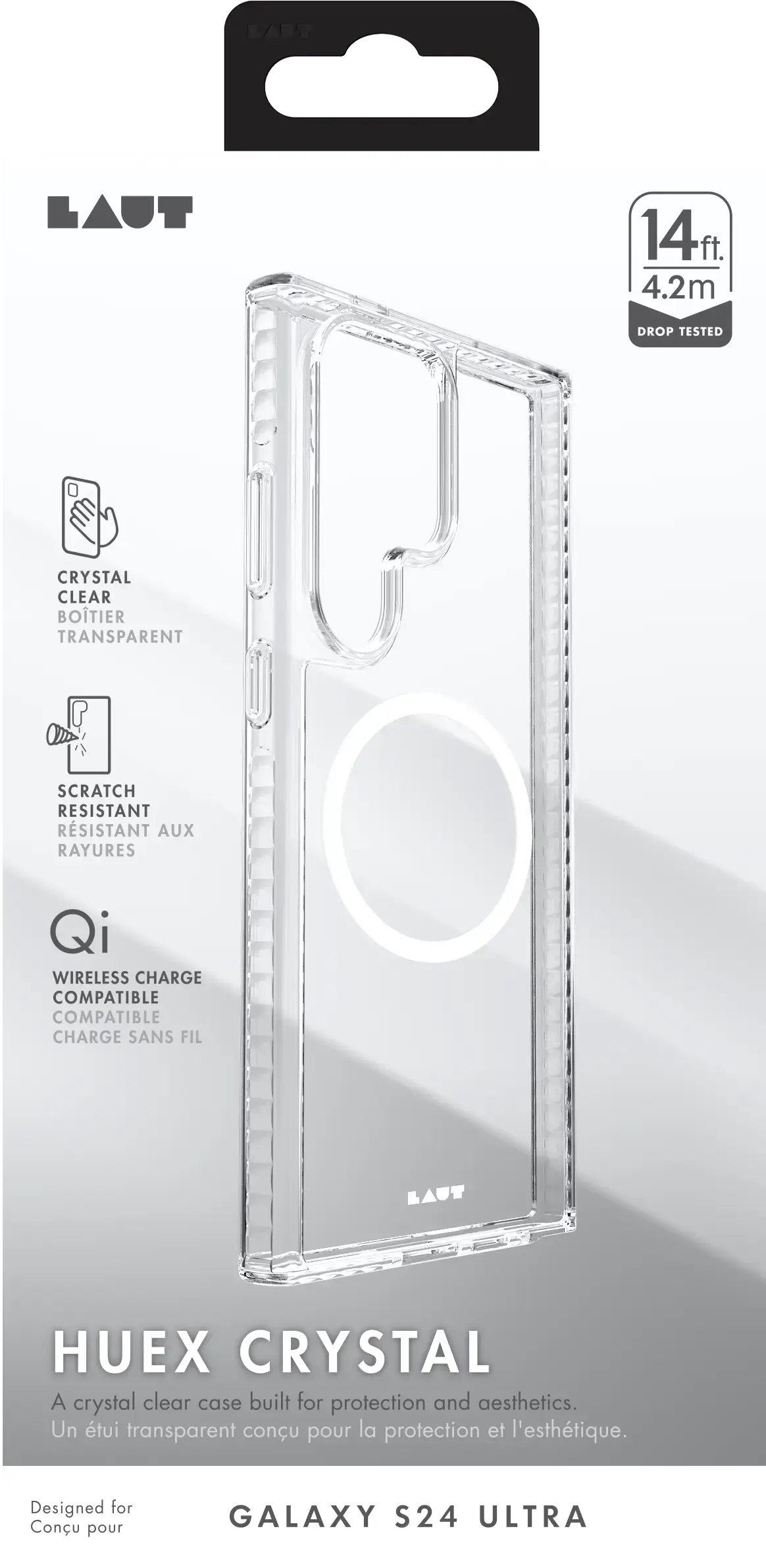 Чехол LAUT HUEX CRYSTAL для Samsung Galaxy S24 Ultra - Clear (L_S24L_HXC_UC)
