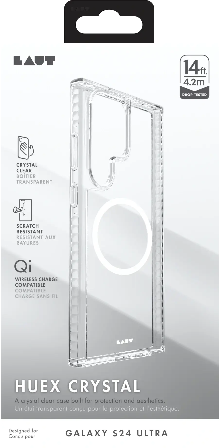 Чехол LAUT HUEX CRYSTAL для Samsung Galaxy S24 Ultra - Clear (L_S24L_HXC_UC)