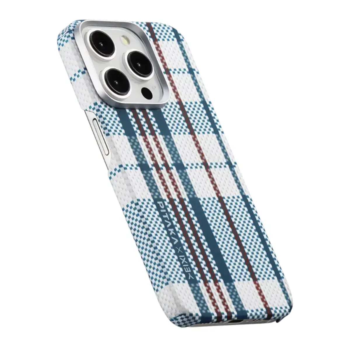 Чехол Pitaka MagEZ Case 4 red-white-blue for iPhone 15 Pro - Blue