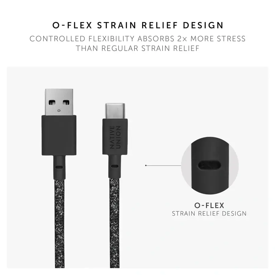 Кабель Native Union Belt Cable USB-A to USB-C Cosmos Black (1.2 m) (BELT-AC-COS-NP)