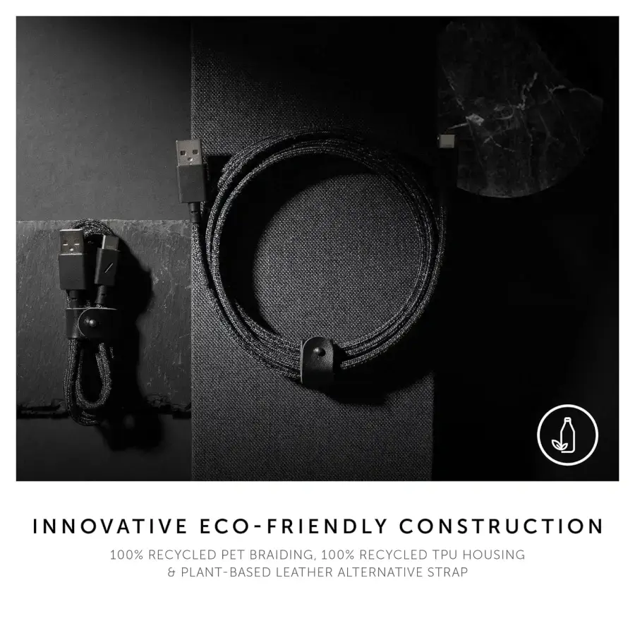 Кабель Native Union Belt Cable USB-A to USB-C Cosmos Black (1.2 m) (BELT-AC-COS-NP)