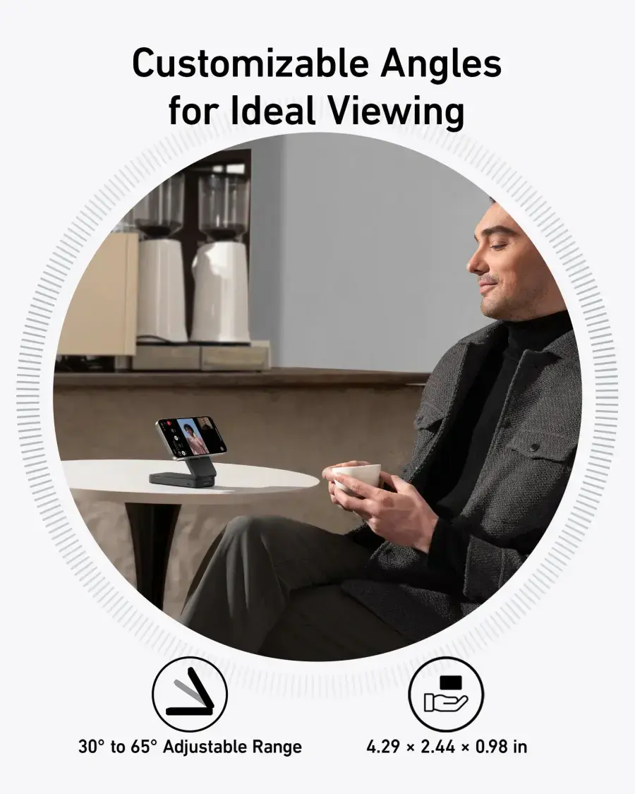 Портативное зарядное устройство [Power Bank] с MagSafe и подставкой Anker MagGo Power Bank 6.6K - Black