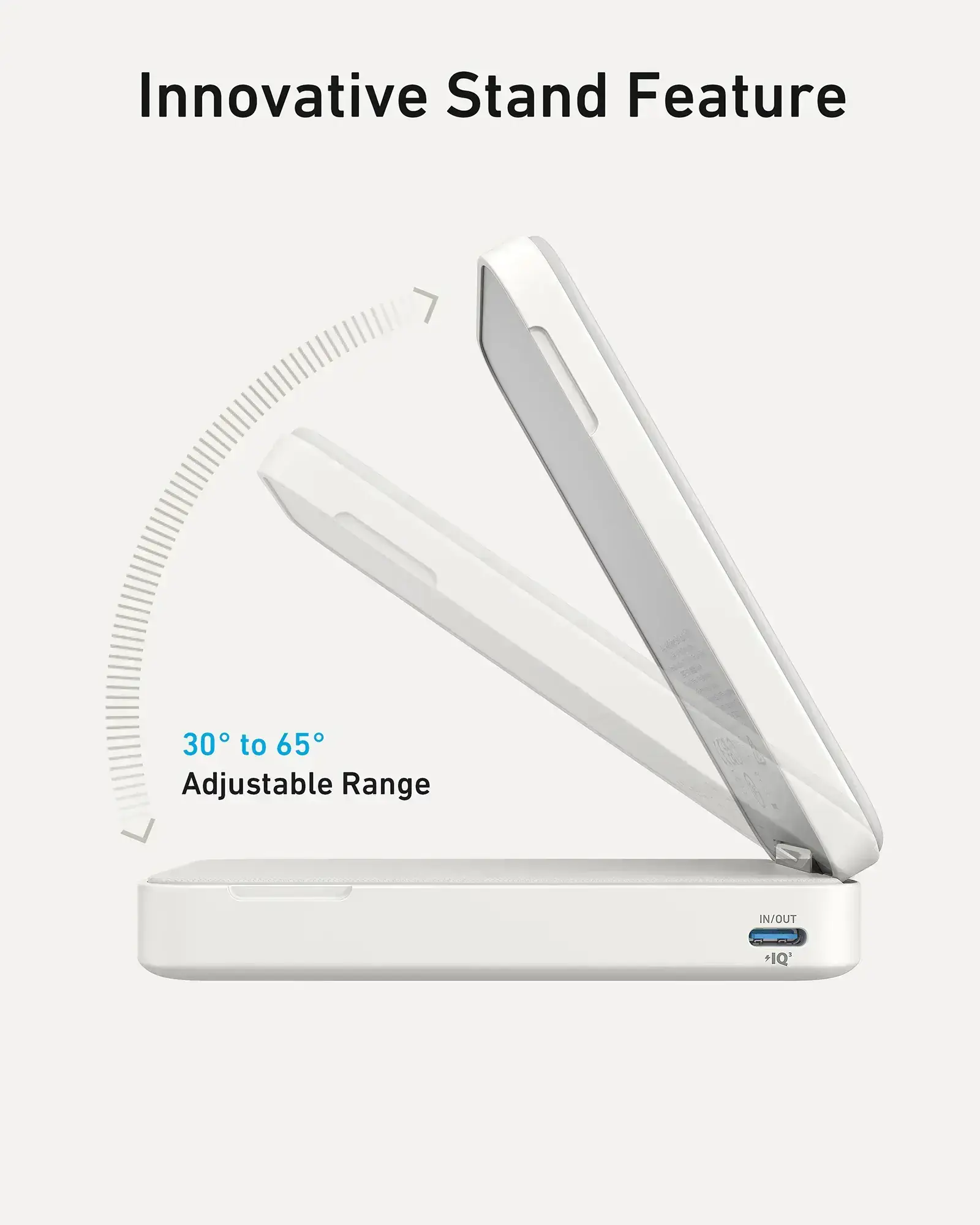 Портативний зарядний пристрій [Power Bank] з MagSafe та підставкою Anker MagGo Power Bank 6.6K - White