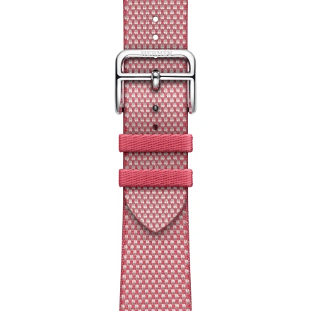 Ремешок Apple Watch Hermès 38/40/41mm Framboise/Écru Toile H Single Tour (MWNT3)