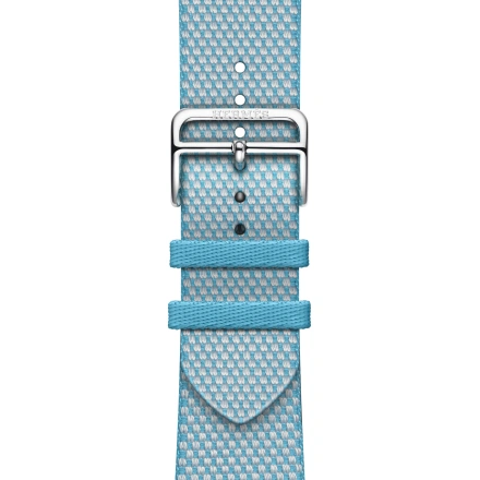 Ремінець Apple Watch Hermès 42/44/45/49mm Bleu Céleste/Écru Toile H Single Tour (MWNW3)