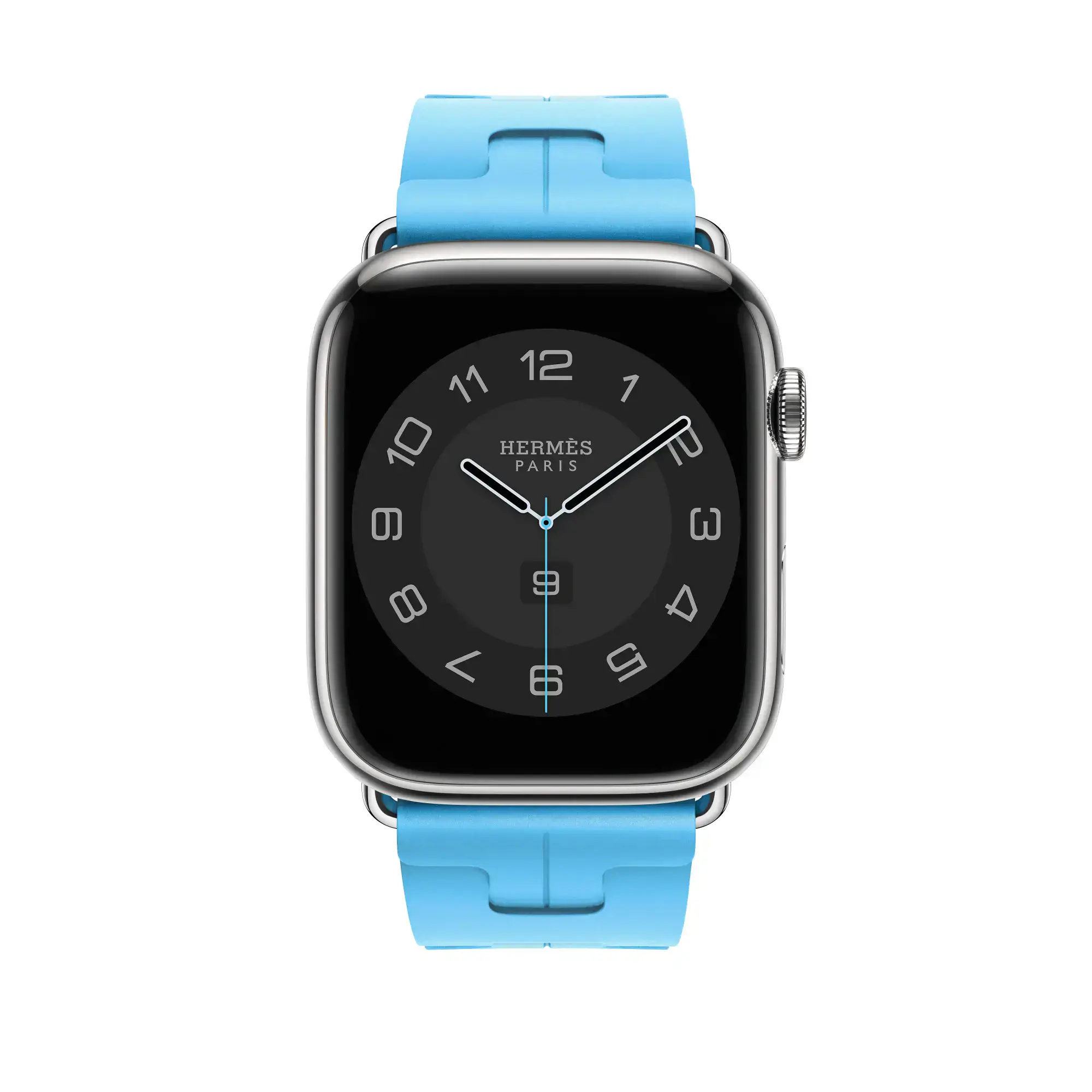 Ремінець Apple Watch Hermès 42/44/45/49mm Bleu Céleste Kilim Single Tour (MWP23)