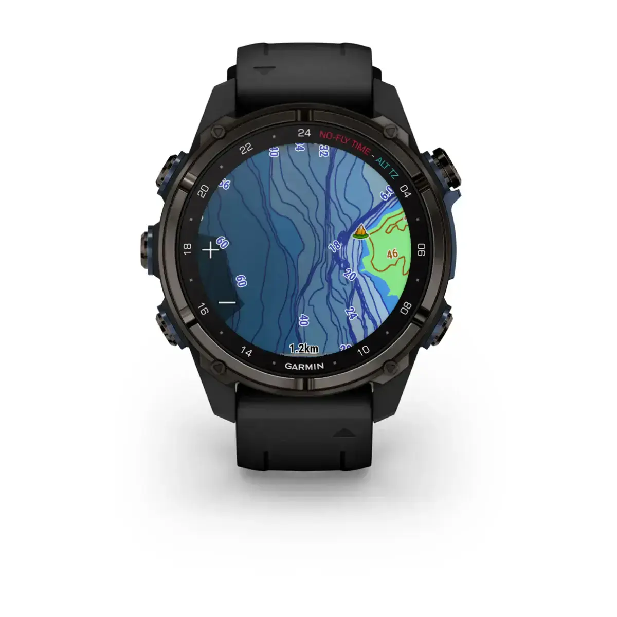 Смарт-годинник Garmin Descent Mk3i – 43 mm Carbon Gray DLC Titanium w. Black Silicone Band (010-02753-10/11)