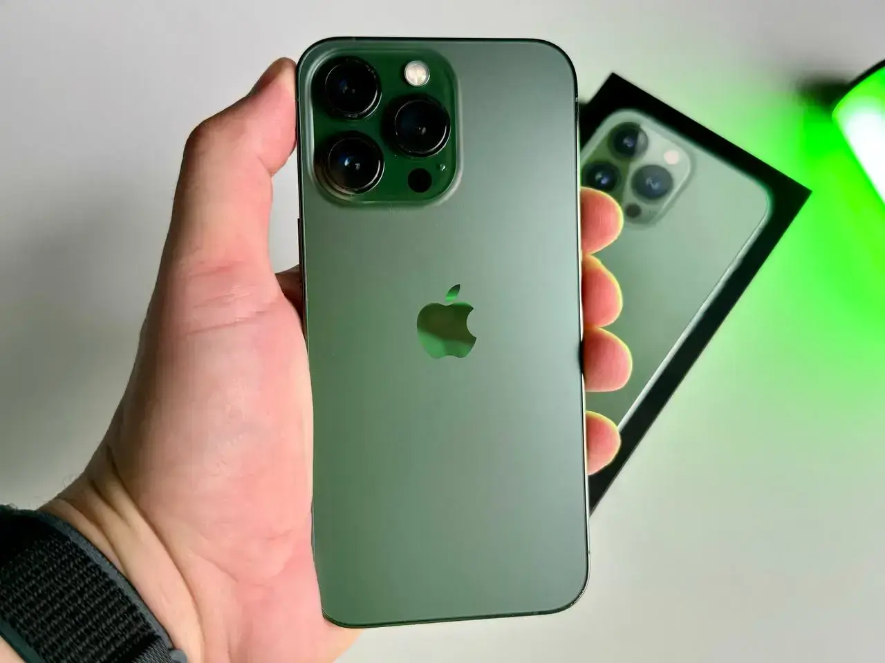 USED Apple iPhone 13 Pro 128GB Alpine Green (MNDT3, MNE23)🔋91%(Состояние - 9.5/10, Комплект - полное | гарантия - 1 мес.)