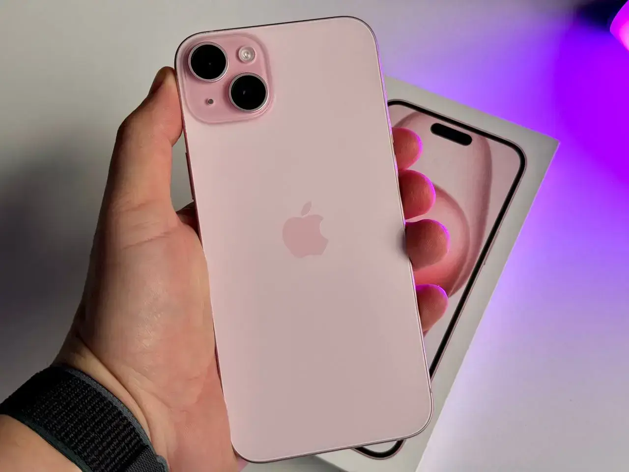 USED Apple iPhone 15 Plus 128GB Pink (MU103)🔋100%(Состояние - 10/10, Комплект - полный | гарантия - 1 мес.)