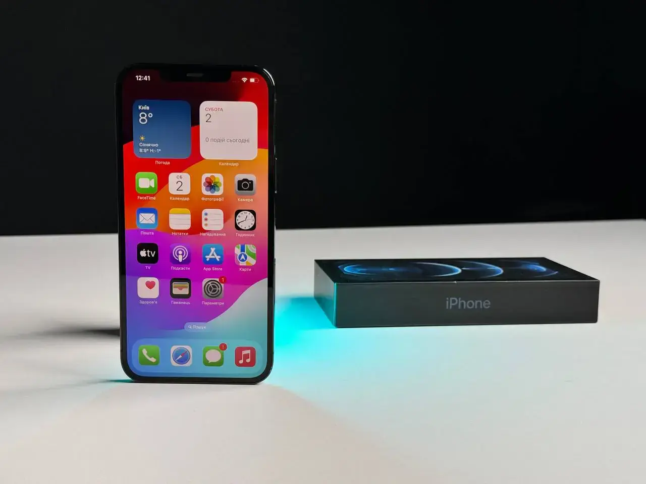 Б/у Apple iPhone 12 Pro Max 128GB Pacific Blue (MGCJ3, MGDA3)🔋100%(Состояние - 8.9/10, Комплект - полный | гарантия - 1 мес.)