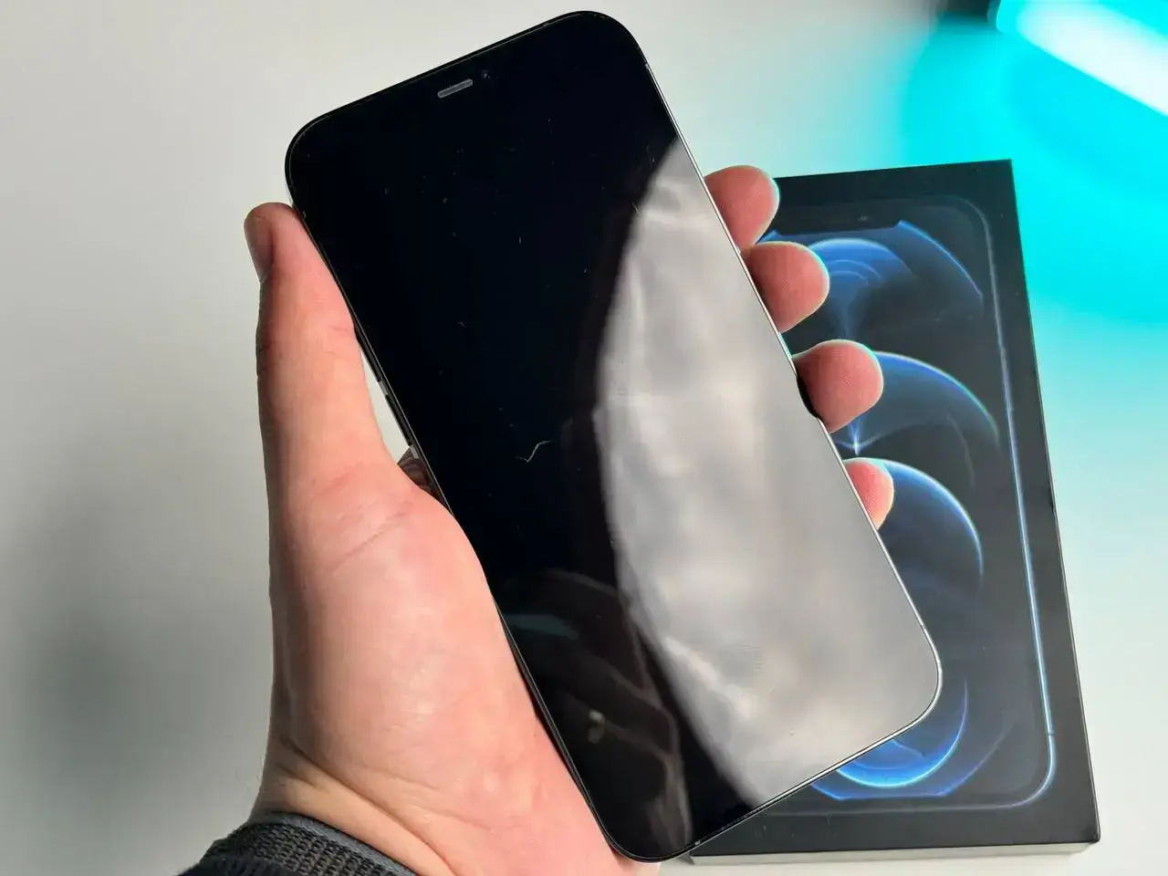 Б/у Apple iPhone 12 Pro Max 128GB Pacific Blue (MGCJ3, MGDA3)🔋100%(Состояние - 8.9/10, Комплект - полный | гарантия - 1 мес.)