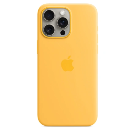 Чехол Apple iPhone 15 Pro Max Silicone Case with MagSafe Lux Copy - Sunshine