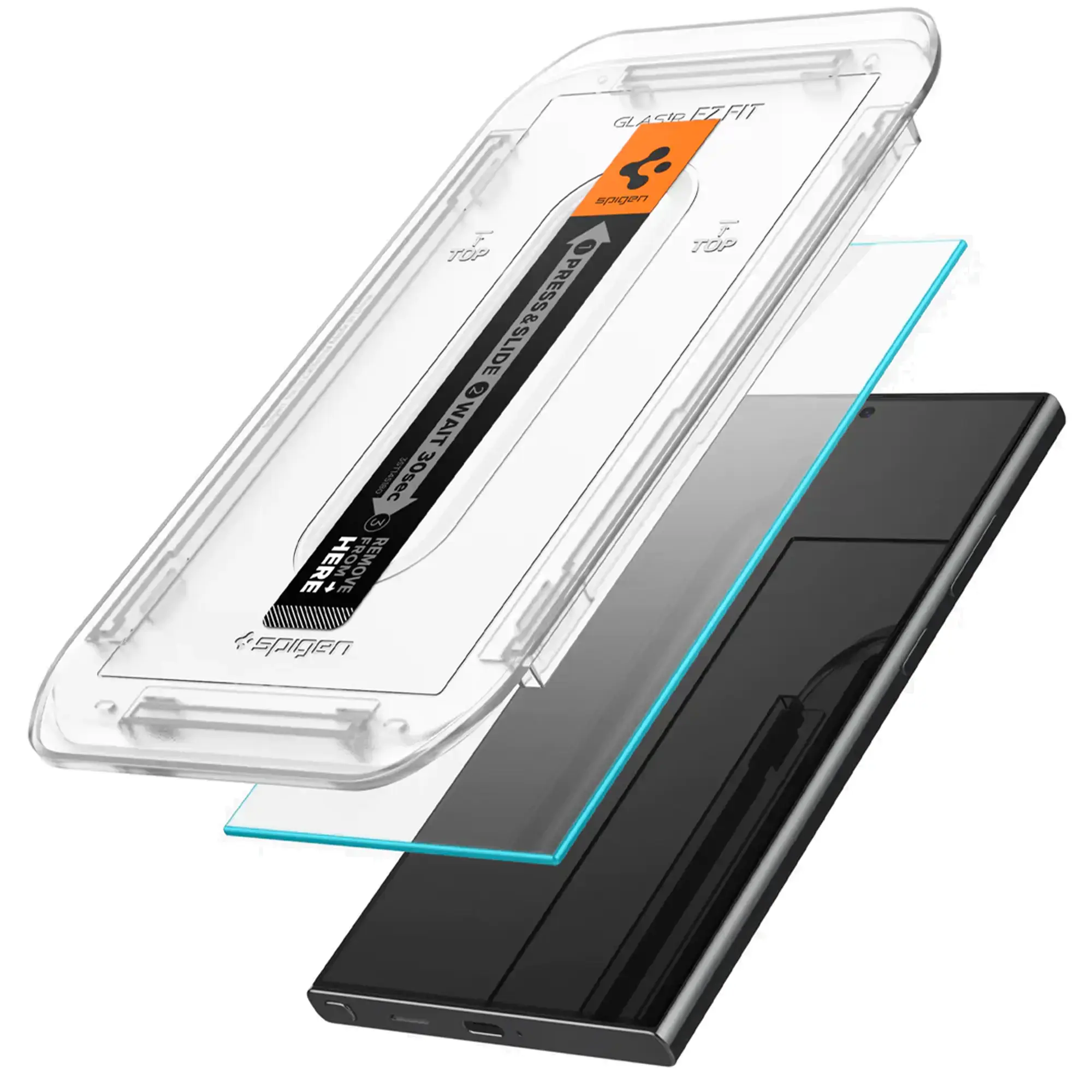 Защитное стекло Spigen для Samsung Galaxy S24 Ultra - EZ Fit GLAS.tR (2 шт), Clear (AGL07493)