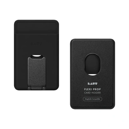 Держатель-кошелек LAUT FLEXI PROP Card Holder Compatible with MagSafe - Black (L_MS_FP_BK)