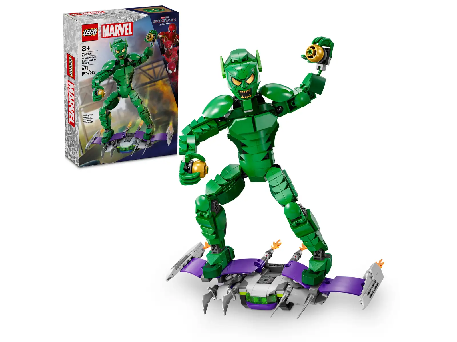 Блоковый конструктор LEGO Marvel Фигурка Зеленого гоблина для сборки (76284)