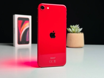 Б/У Apple iPhone SE 2020 128GB Product Red (MXD22) - Состояние: удовлетворительный | Аккумулятор: 85% | Комплект: коробка | Гарантія: 1 мес.