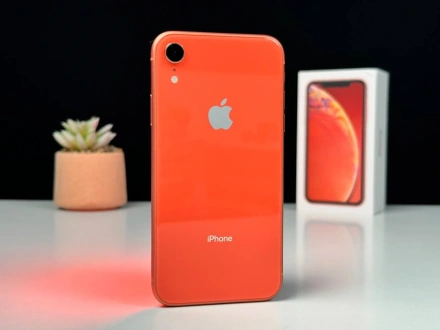 Б/У Apple iPhone XR 64GB Coral (MRY82) - Состояние: хороший | Аккумулятор: 100% | Комплект: коробка, блок питания | Гарантія: 1 мес.