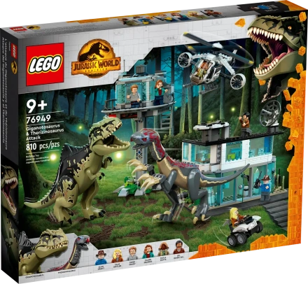 Блоковый конструктор LEGO Приступ гиганотозавра и терризинозавра (76949)