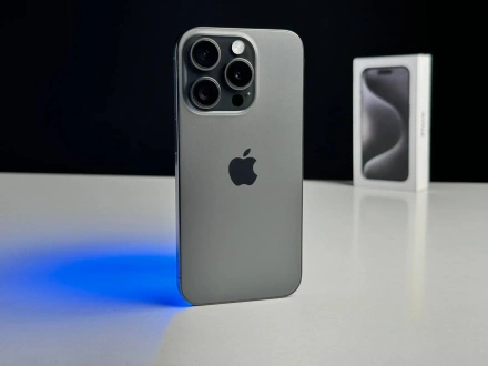 Б/У Apple iPhone 15 Pro 128GB Black Titanium (MTUV3) - Состояние: идеальный | Аккумулятор: 100% | Комплект: полный | Гарантія: 1 мес.