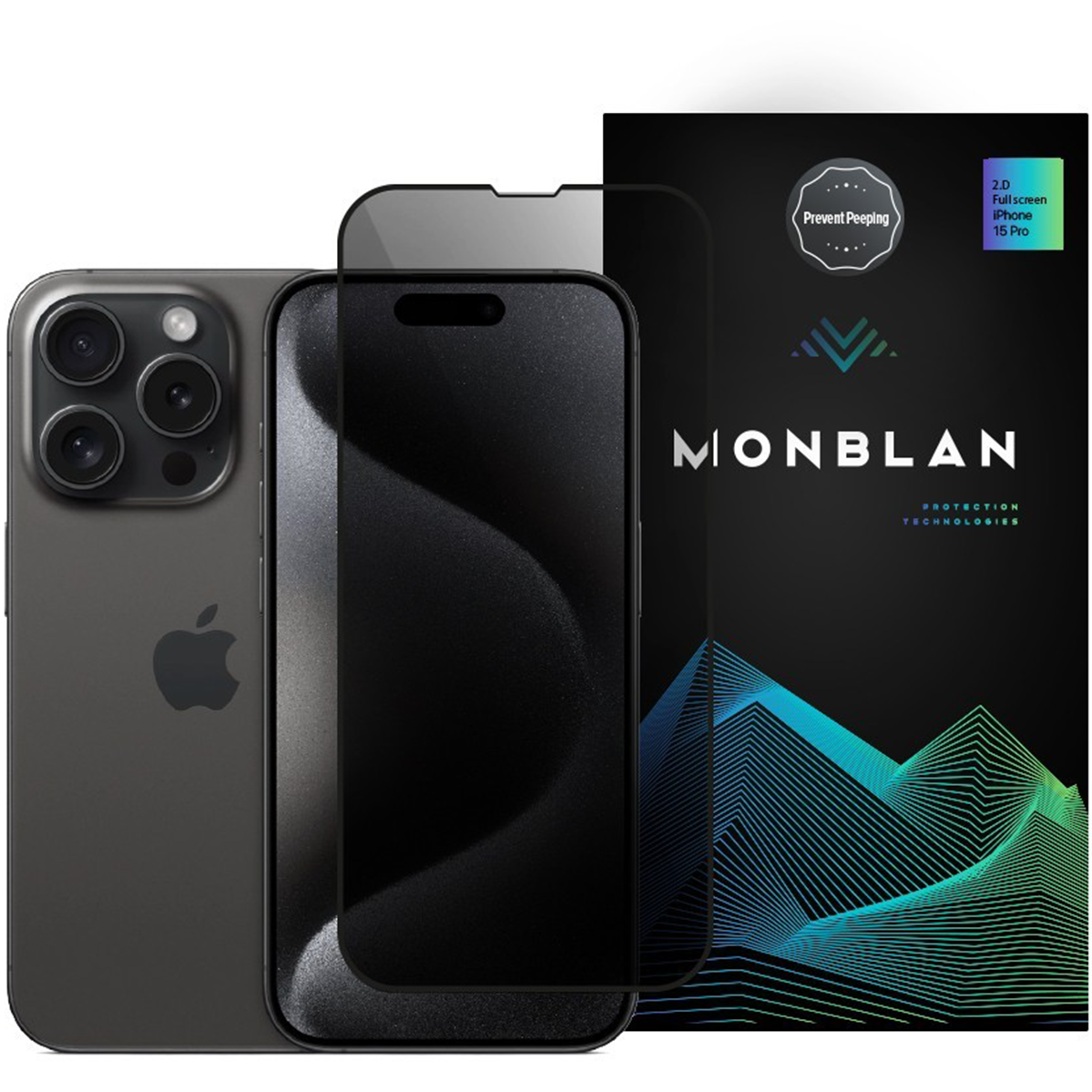 Захисне скло конфіденційності Monblan для iPhone 15 Pro Max