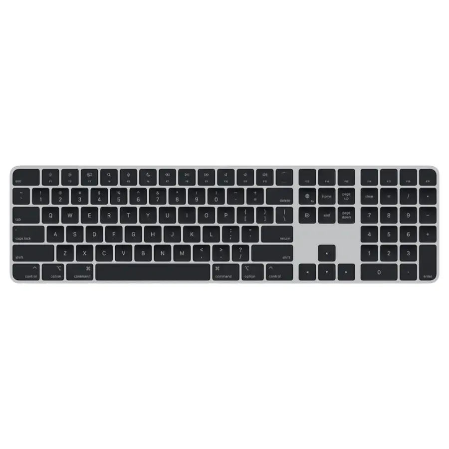 Б/У Клавиатура Apple Magic Keyboard with Touch ID and Numeric Keypad for Mac models with Apple silicon [Lightning] - US English - Black Keys (MMMR3LL/A) - Состояние: идеальный | Аккумулятор: 100% | Комплектация: полный | Гарантія: 1 мес.