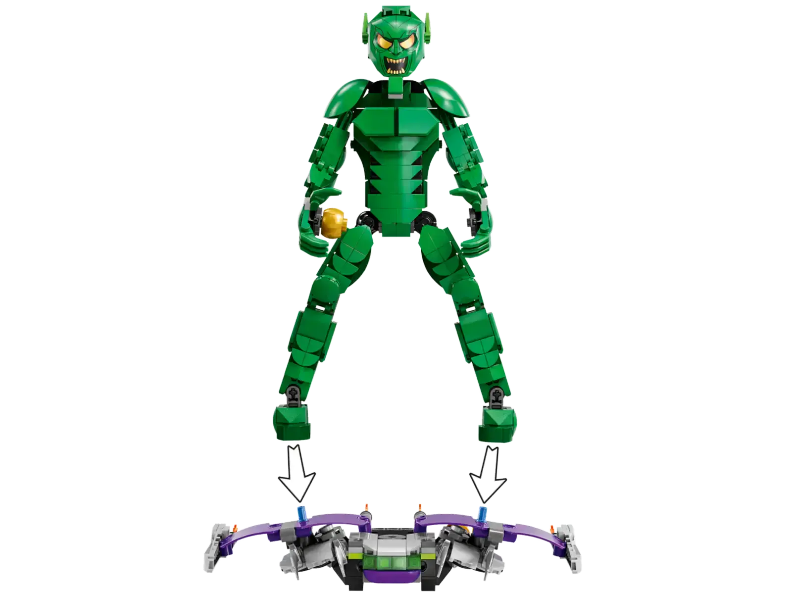 Блоковый конструктор LEGO Marvel Фигурка Зеленого гоблина для сборки (76284)