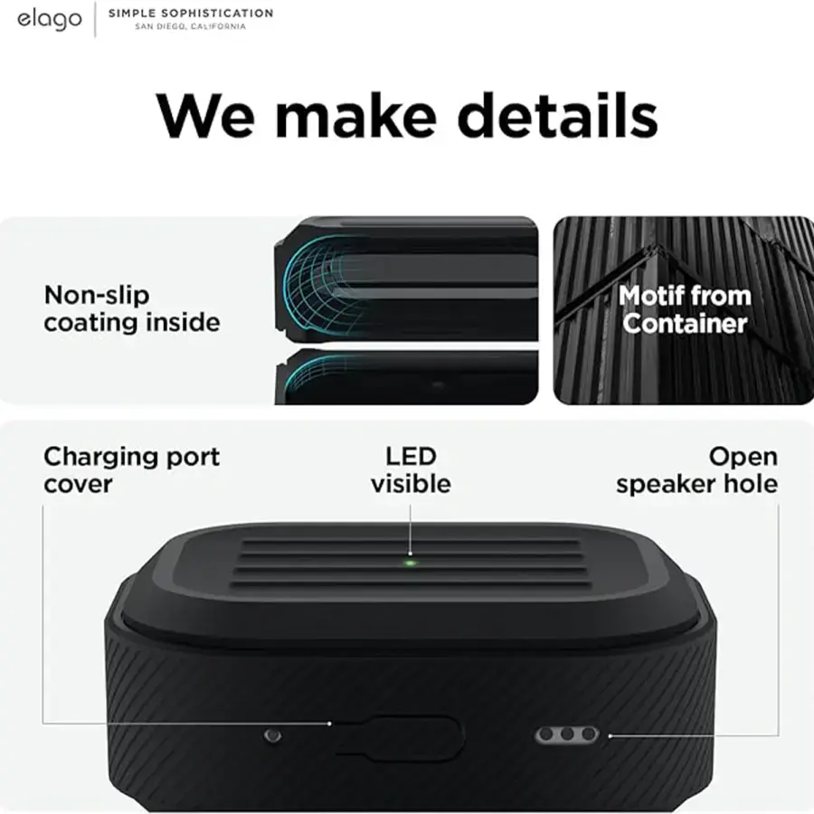 Чехол Elago Armor Case for Airpods Pro 2nd Gen - Black (EAPP2C-ARMOR-BK)