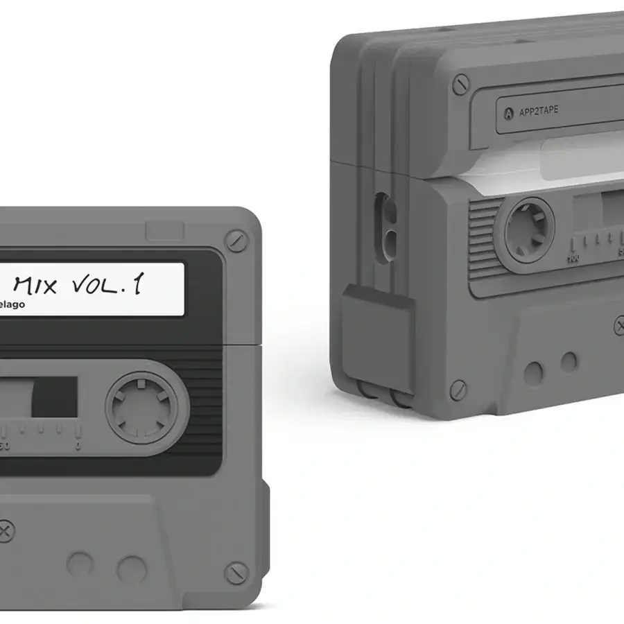 Чехол Elago Cassette Tape Case for Airpods Pro 2nd Gen - Black (EAPP2TAPE-BK+STR-BK)