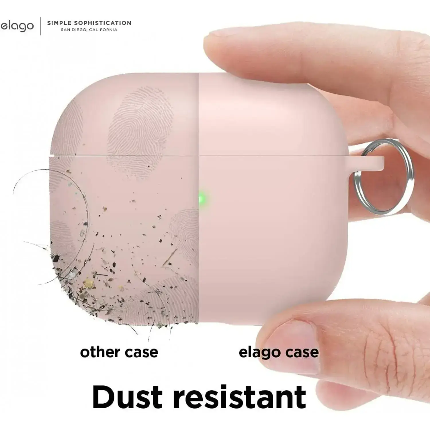 Чохол Elago Liquid Hybrid Case with Keychain for Airpods 3rd Gen - Lovely Pink (EAP3RH-HANG-LPK)