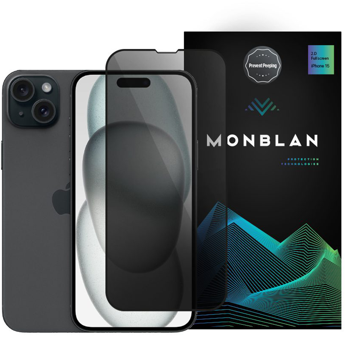 Захисне скло конфіденційності Monblan для iPhone 15 Plus/14 Pro Max