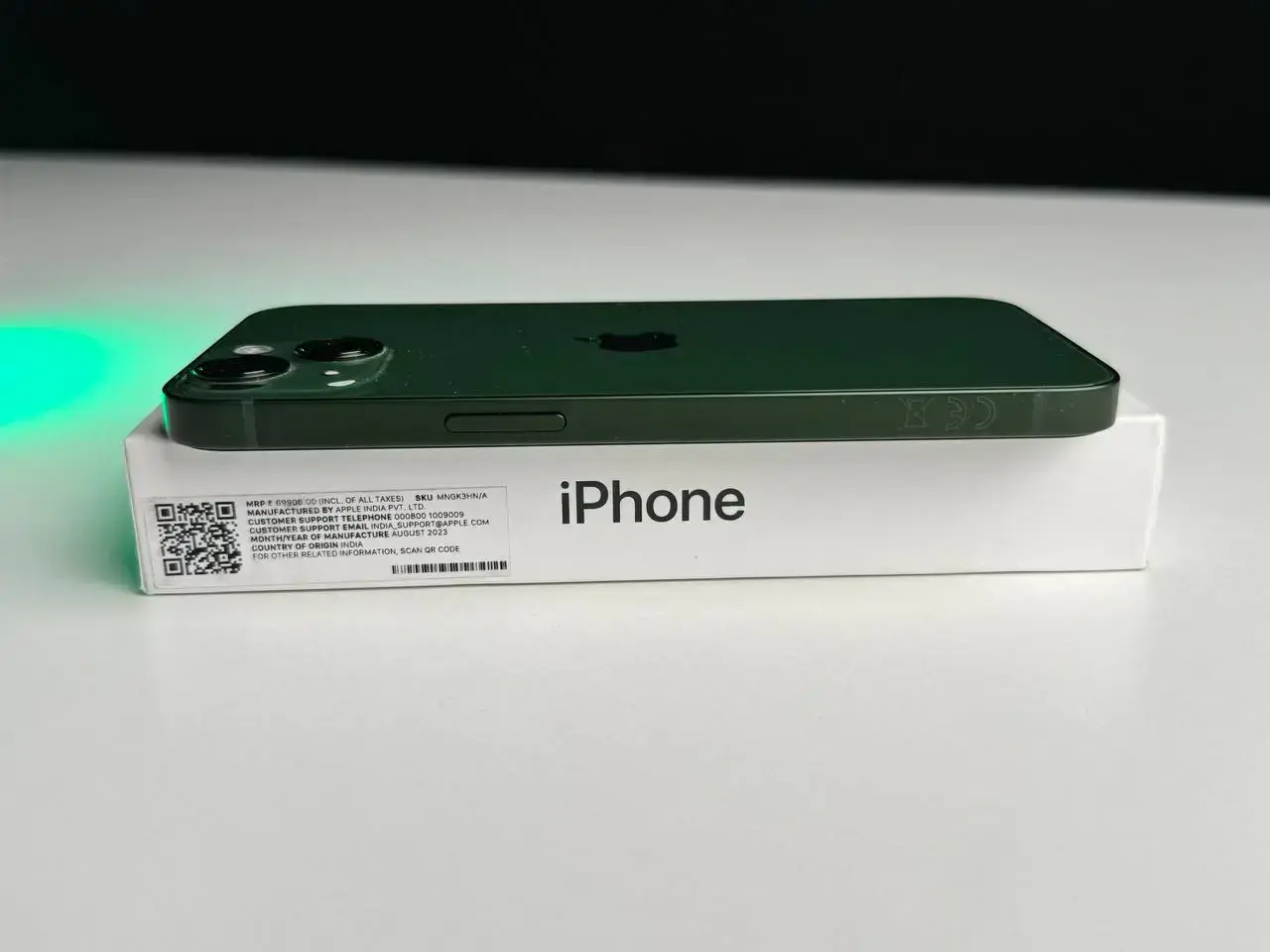 NEW SWAP Apple iPhone 13 128GB Green (MNGD3, MNGK3)🔋100%(Стан - 10/10, Комплект - Повний | гарантія - 1 міс.)