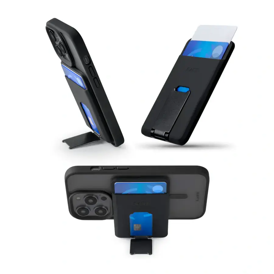 Тримач-гаманець LAUT FLEXI PROP Card Holder Compatible with MagSafe - Black (L_MS_FP_BK)