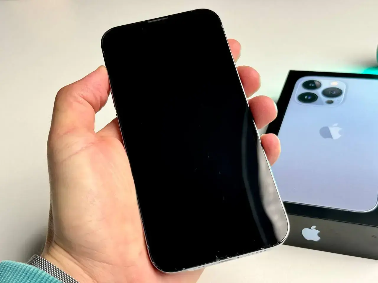 USED iPhone 13 Pro 128GB Sierra Blue (MLTT3, MLVD3) Батарея 100%(Стан - 8.5/10, Комплект - Повний | гарантія - 1 міс.)