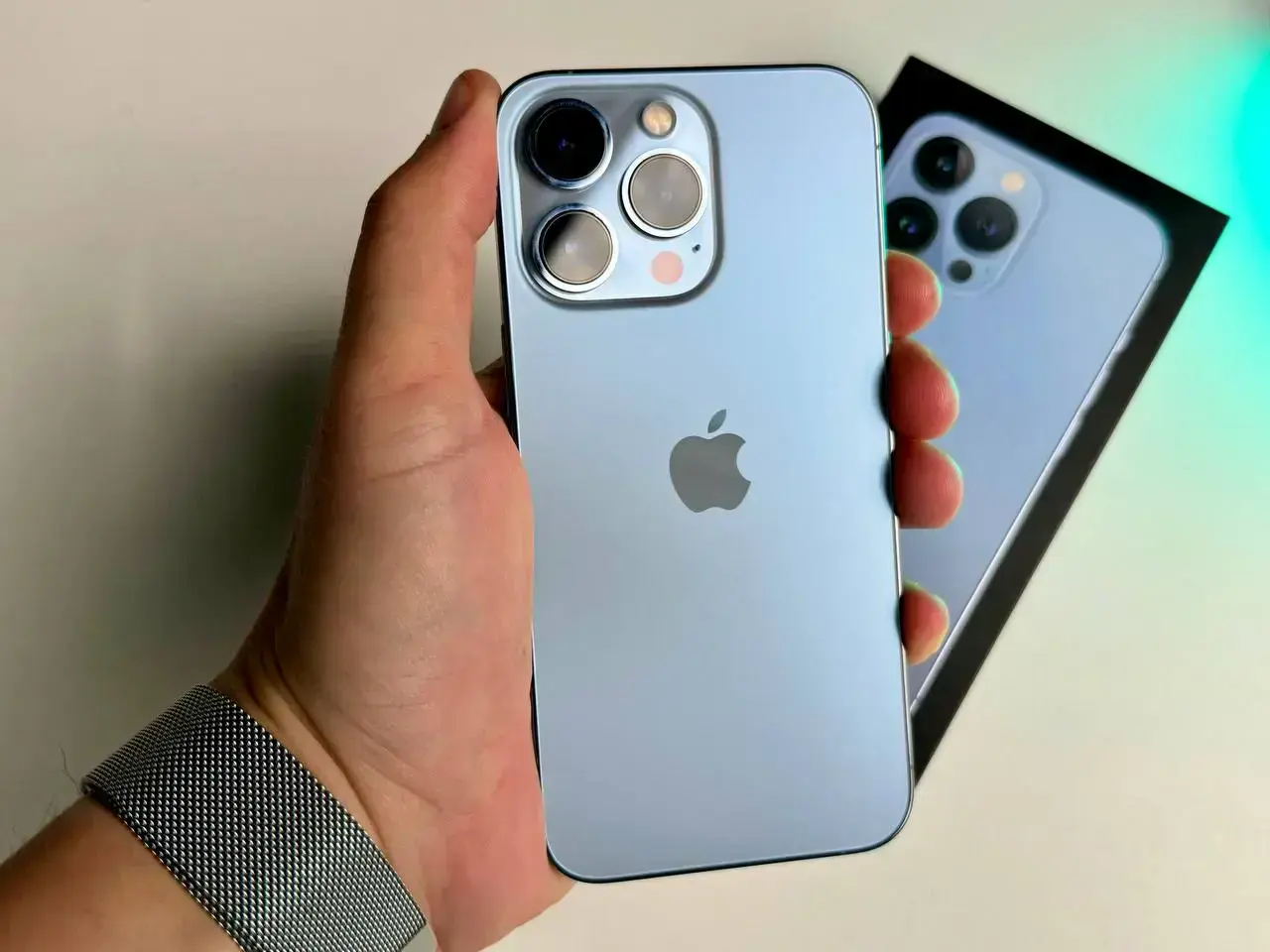 USED iPhone 13 Pro 128GB Sierra Blue (MLTT3, MLVD3) Батарея 100%(Стан - 8.5/10, Комплект - Повний | гарантія - 1 міс.)