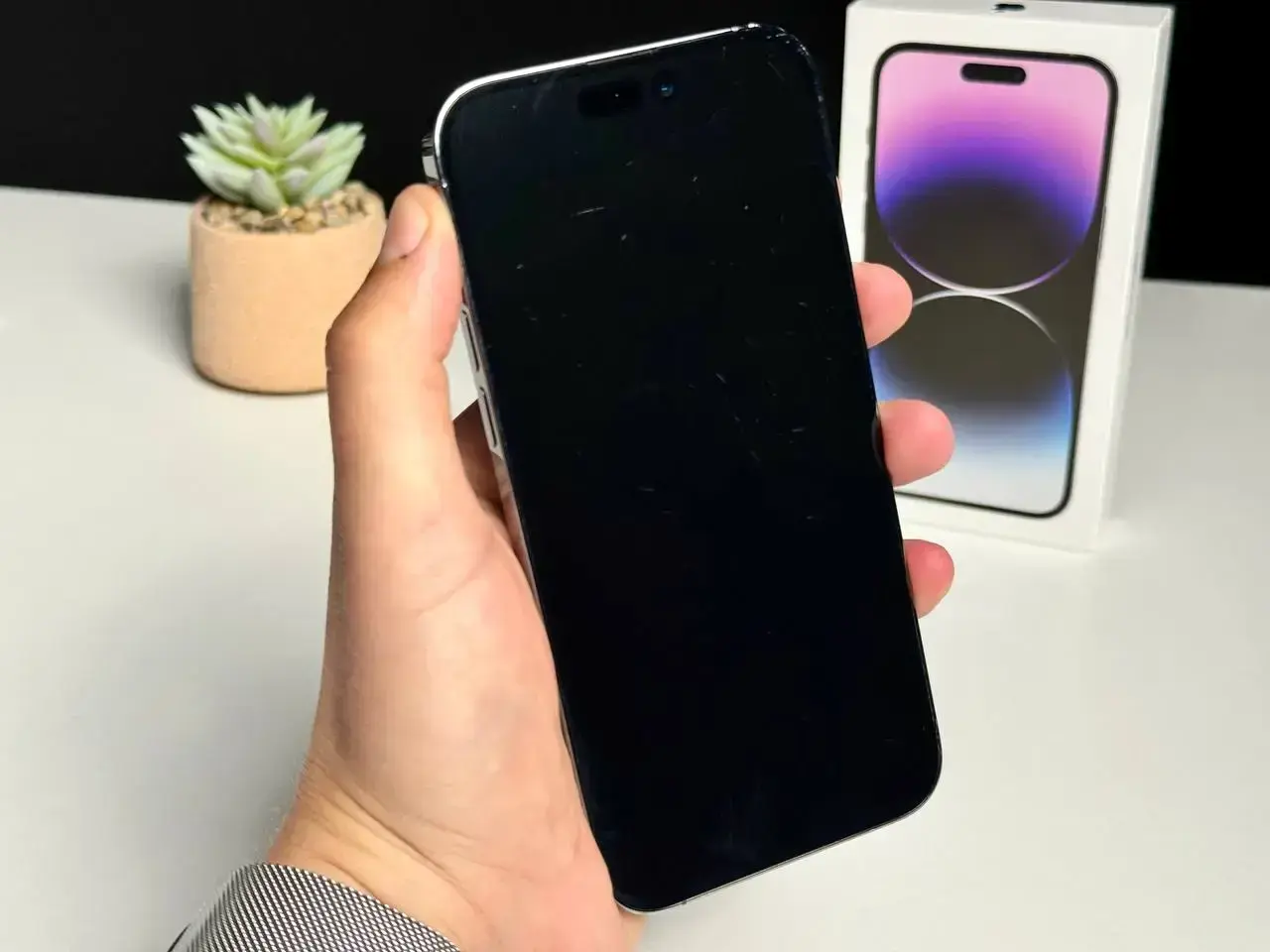 Б.У. Apple iPhone 14 Pro Max 256GB Deep Purple (MQ9X3)🔋100%(Состояние - хорошее, Комплект - Полный | гарантия - 1 мес.)