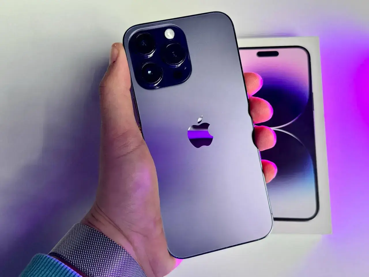 Б.У. Apple iPhone 14 Pro Max 256GB Deep Purple (MQ9X3)🔋100%(Состояние - хорошее, Комплект - Полный | гарантия - 1 мес.)