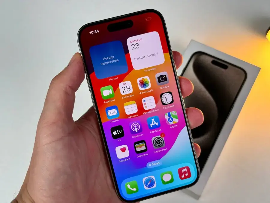 ВЖИВАНИЙ Apple iPhone 15 Pro 1TB Natural Titanium (MTVF3) 96%, Комплект - повний, гарантія - 3 міс
